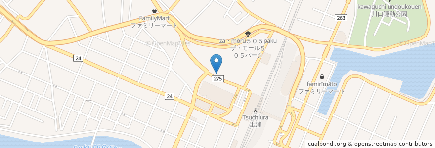 Mapa de ubicacion de 小松屋 en Japan, Ibaraki Prefecture, Tsuchiura.
