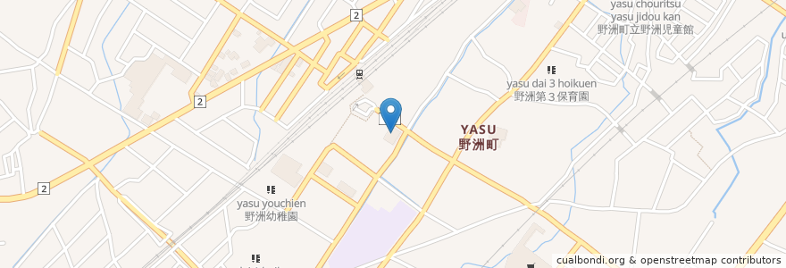 Mapa de ubicacion de 滋賀銀行野洲支店 en Japan, 滋賀県, 野洲市.