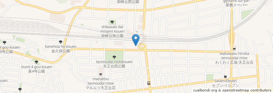 Mapa de ubicacion de なか卯 en 日本, 千葉県, 我孫子市.
