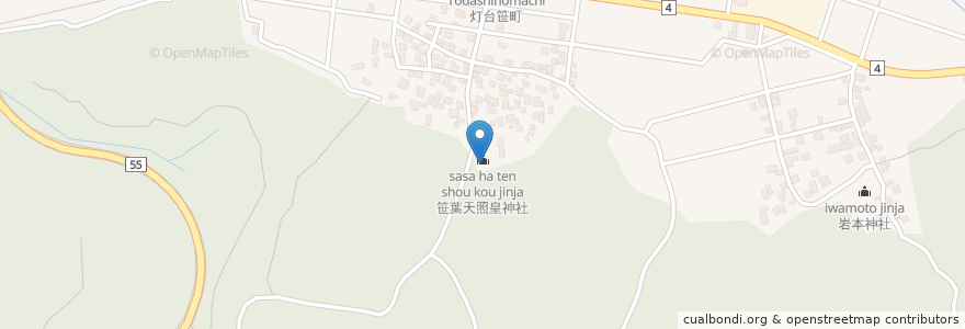 Mapa de ubicacion de 笹葉天照皇神社 en Japan, Präfektur Ishikawa, 能美市.