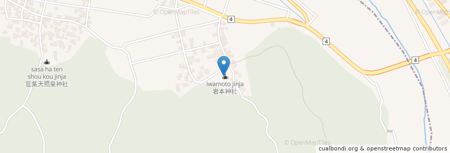 Mapa de ubicacion de 岩本神社 en Japonya, 石川県, 能美市, 白山市.