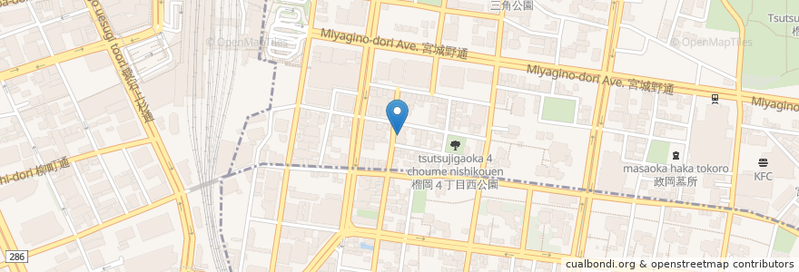 Mapa de ubicacion de 中華料理うんりゅう en Japan, 宮城県, 仙台市, 青葉区, 宮城野区.