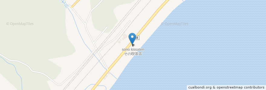 Mapa de ubicacion de その喫茶店 en 日本, 北海道, 渡島総合振興局, 上磯郡, 木古内町.