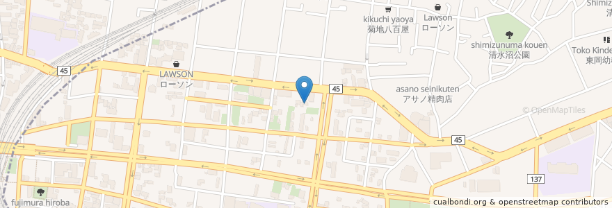 Mapa de ubicacion de 小田原八幡神社 en 日本, 宮城県, 仙台市, 青葉区, 宮城野区.