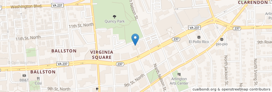 Mapa de ubicacion de Arlington Dental Excellence en Estados Unidos Da América, Virgínia, Arlington County, Arlington.