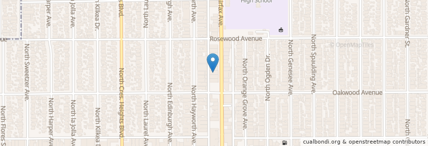 Mapa de ubicacion de Canter's Bakery Deli and Bar en United States, California, Los Angeles County, Los Angeles.