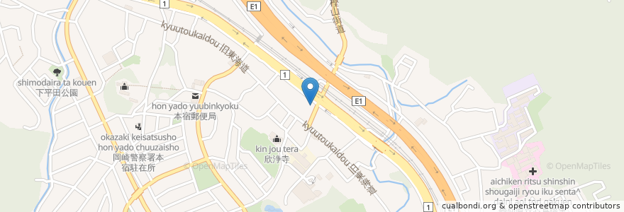 Mapa de ubicacion de おおた歯科 en 日本, 愛知県, 岡崎市.