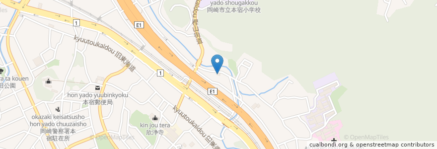 Mapa de ubicacion de 丸山ファミリー歯科 en Japan, Präfektur Aichi, 岡崎市.
