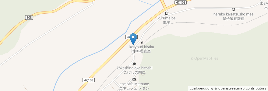 Mapa de ubicacion de 清水屋食堂 en 日本, 宫城县, 大崎市.