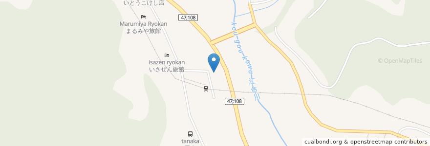 Mapa de ubicacion de 鳴子公民館 en Japan, 宮城県, 大崎市.