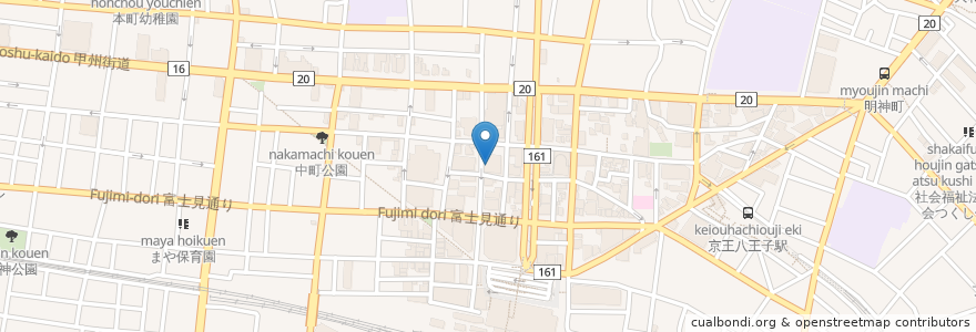 Mapa de ubicacion de コメダ珈琲店八王子駅北口店 en Japão, Tóquio, 八王子市.