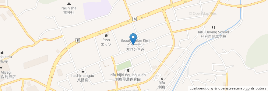 Mapa de ubicacion de こまつや en Япония, Мияги, 宮城郡, 利府町.