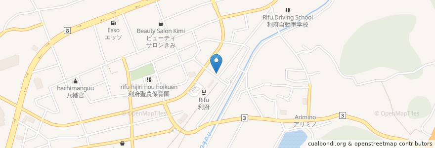Mapa de ubicacion de 利府駅前きつけ・くみひも教室 en 日本, 宮城県, 宮城郡, 利府町.