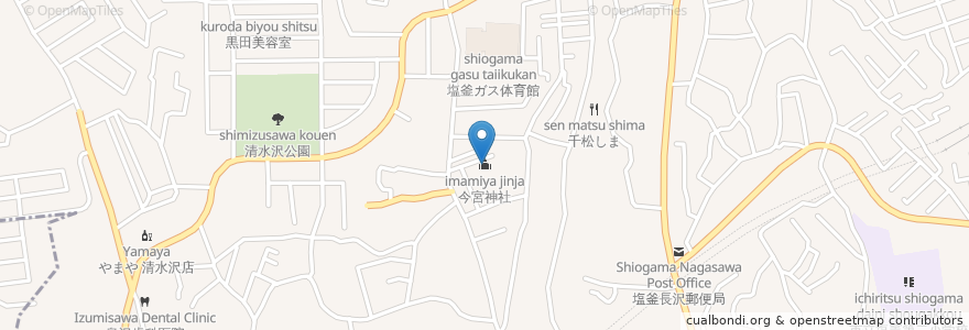 Mapa de ubicacion de 今宮神社 en ژاپن, 宮城県, 塩竈市.