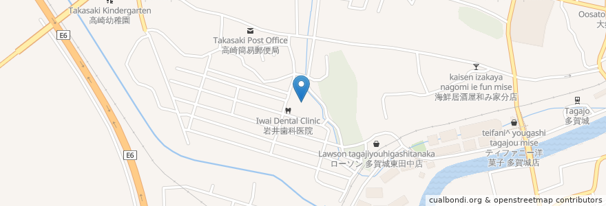 Mapa de ubicacion de 志引保育所 en Japan, 宮城県, 多賀城市.
