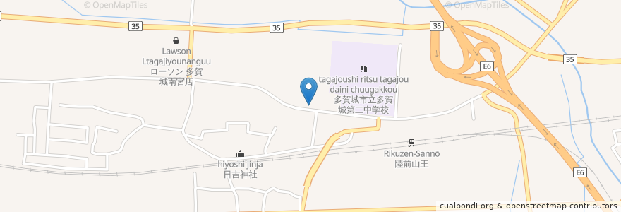 Mapa de ubicacion de Nangu Post Office en Japan, Miyagi Prefecture, Tagajo.