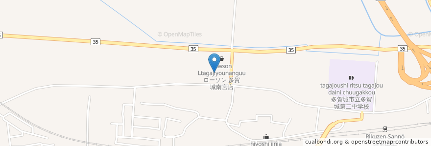 Mapa de ubicacion de つめ草保育園 en 日本, 宫城县, 多賀城市.