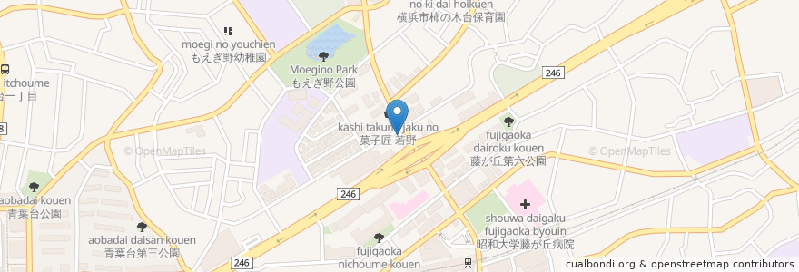 Mapa de ubicacion de ジョナサン en Giappone, Prefettura Di Kanagawa, 横浜市, 青葉区.