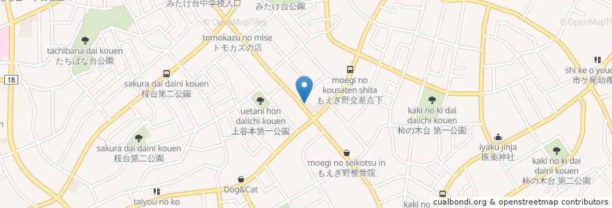 Mapa de ubicacion de 漢一クリニック en Japão, 神奈川県, 横浜市, 青葉区.