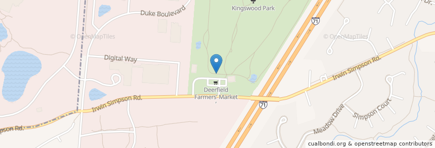 Mapa de ubicacion de Deerfield Farmers’ Market en アメリカ合衆国, オハイオ州, Warren County.