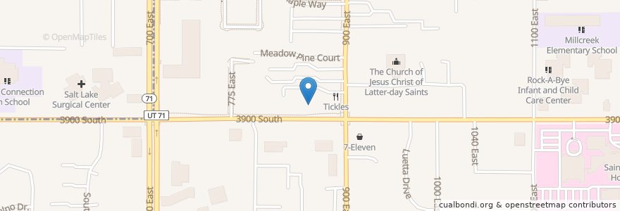 Mapa de ubicacion de Cancun Cafe en United States, Utah, Salt Lake County, Millcreek.