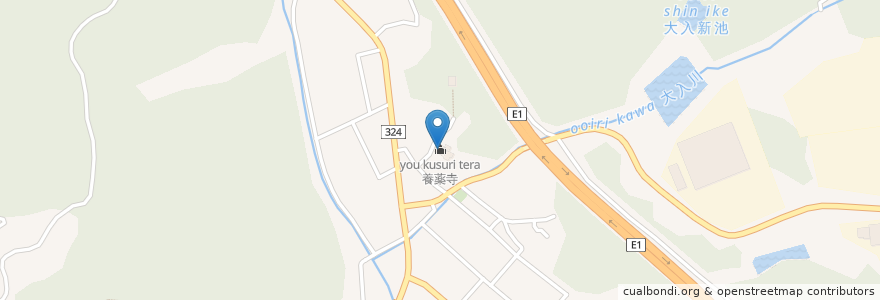 Mapa de ubicacion de 養薬寺 en Jepun, 愛知県, 岡崎市.