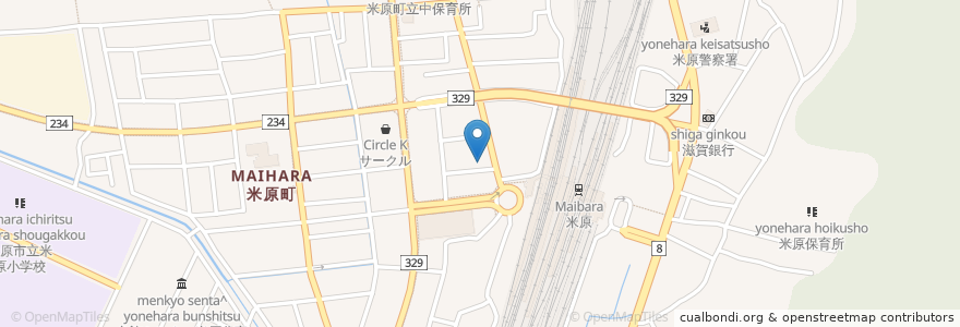 Mapa de ubicacion de 隣町パーラー en ژاپن, 滋賀県, 米原市.