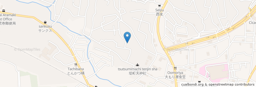 Mapa de ubicacion de 堤保育所 en ژاپن, 宮城県, 仙台市, 青葉区.