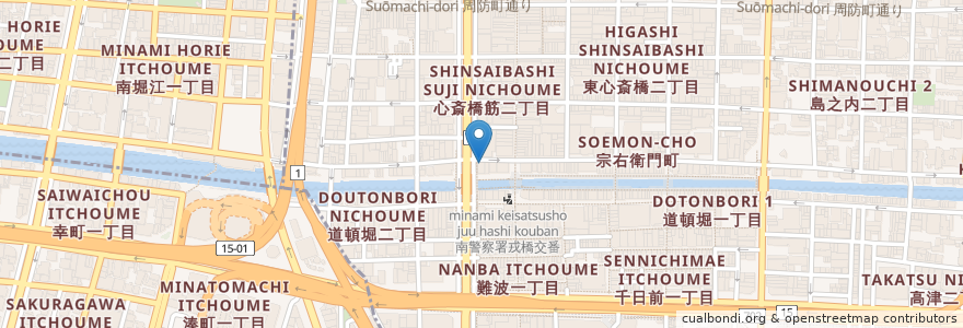 Mapa de ubicacion de Dr.ストレッチ en Japonya, 大阪府, 大阪市, 中央区.