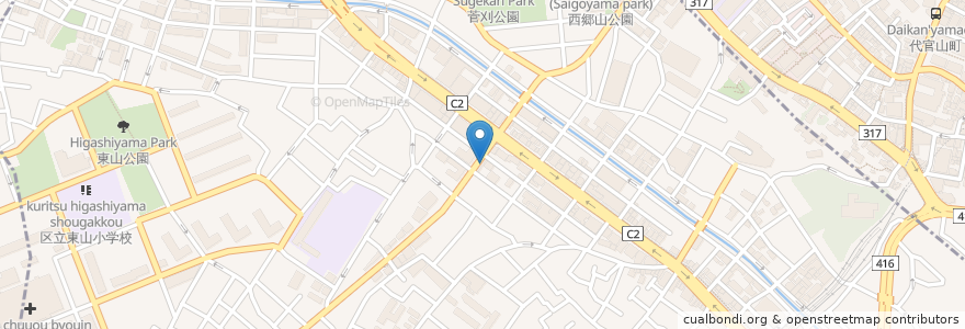 Mapa de ubicacion de Deli Fu Cious en Japon, Tokyo, 目黒区.