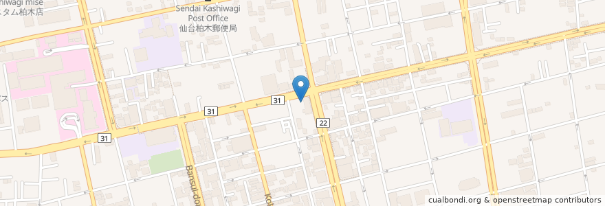 Mapa de ubicacion de もめん茶屋 en اليابان, 宮城県, 仙台市, 青葉区.