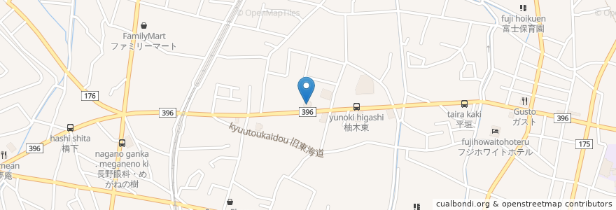 Mapa de ubicacion de びっくりドンキー en Япония, Сидзуока, 富士市.