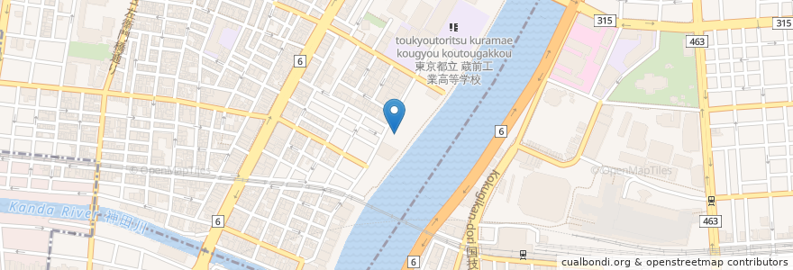 Mapa de ubicacion de 東京卸商センター共同組合 en Japan, 東京都, 台東区.