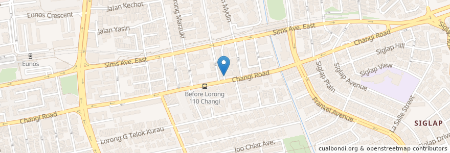 Mapa de ubicacion de Mak's Place en Singapore, Southeast.
