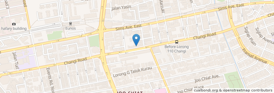 Mapa de ubicacion de Kampong Chai Chee Restaurant en Singapur, Southeast.