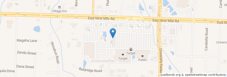 Mapa de ubicacion de VooDoo BBQ & Grill en United States, Florida, Escambia County.