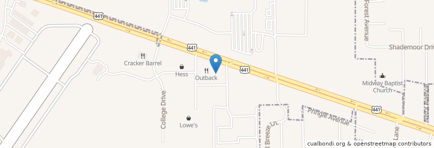 Mapa de ubicacion de Ruby Tuesday en Stati Uniti D'America, Florida, Lake County, Leesburg.
