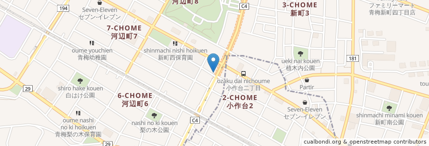 Mapa de ubicacion de きみどり en Japão, Tóquio, 青梅市.