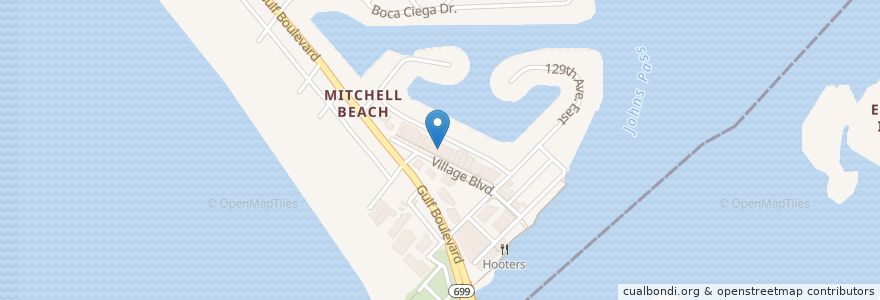 Mapa de ubicacion de Mad Beach Craft Brewing Company en Estados Unidos De América, Florida, Pinellas County, Madeira Beach.