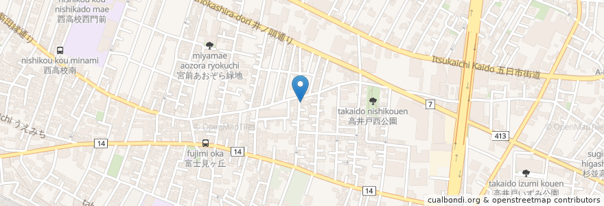 Mapa de ubicacion de 村上歯科醫院 en Japan, 東京都, 杉並区.