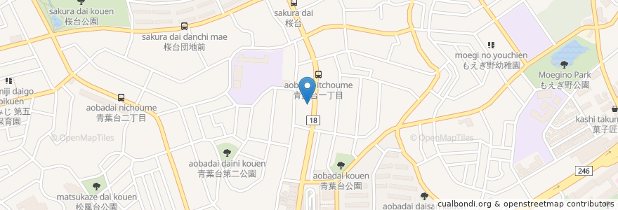 Mapa de ubicacion de さぬきだ歯科医院 en Japan, Kanagawa Prefecture, Yokohama, Aoba Ward.