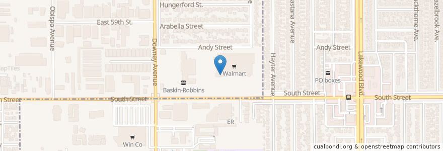 Mapa de ubicacion de John's Shop Rite Pharmacy + Medical Supply en Estados Unidos Da América, Califórnia, Los Angeles County.