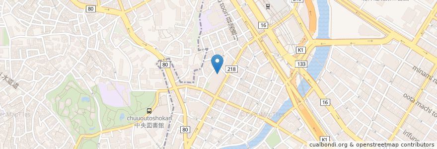 Mapa de ubicacion de 桜木町整形外科 en Japon, Préfecture De Kanagawa, 横浜市, 西区.