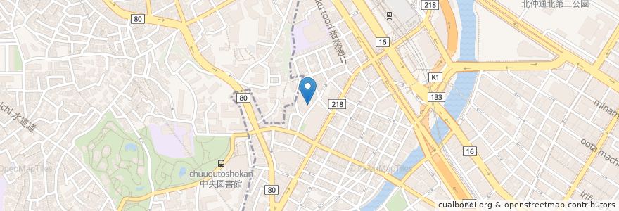 Mapa de ubicacion de 麻雀　野毛山倶楽部 en Japón, Prefectura De Kanagawa, Yokohama, Barrio Nishi.