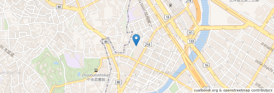 Mapa de ubicacion de 包丁処 たち花 en Japan, Präfektur Kanagawa, Yokohama, 西区.