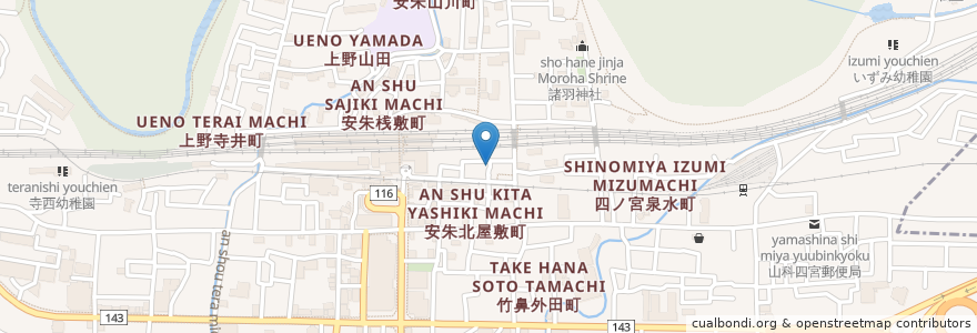 Mapa de ubicacion de 大日不動尊 en 일본, 교토부, 京都市, 山科区.