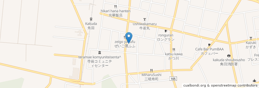 Mapa de ubicacion de 酒処夢 en Giappone, 宮城県, 角田市.
