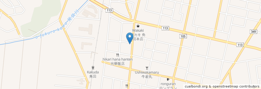 Mapa de ubicacion de 味亭すけろく en 日本, 宮城県, 角田市.