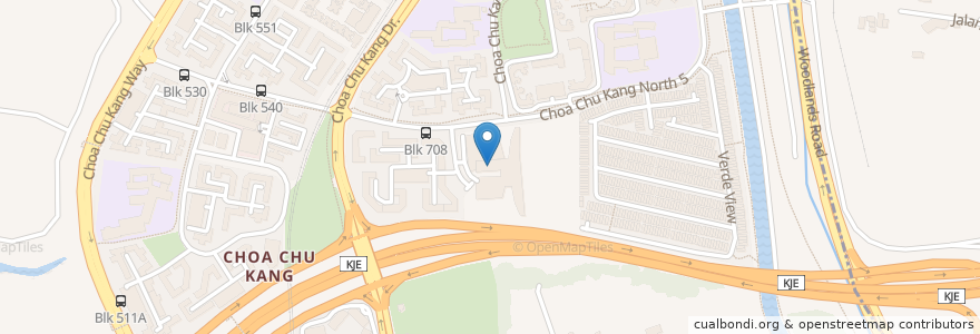 Mapa de ubicacion de KFC en シンガポール, Northwest.