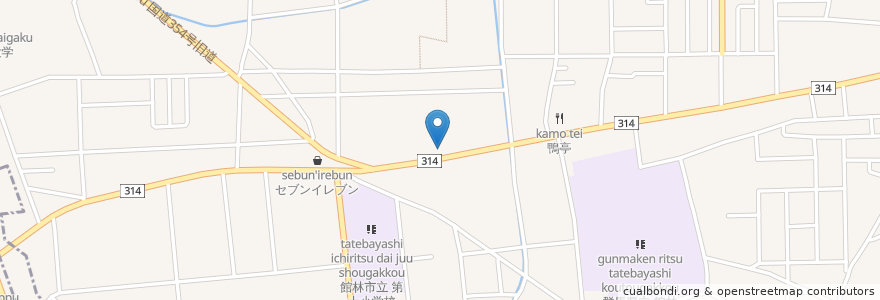 Mapa de ubicacion de コスモ en Japão, 群馬県, 館林市.